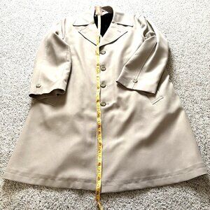 Men's Quality Fashions 38 short men's overcoat light tan faux fur lined USA Vtg
